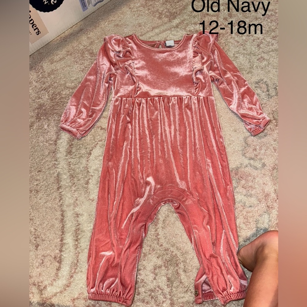 Old Navy Pink Velvet Kids One Piece